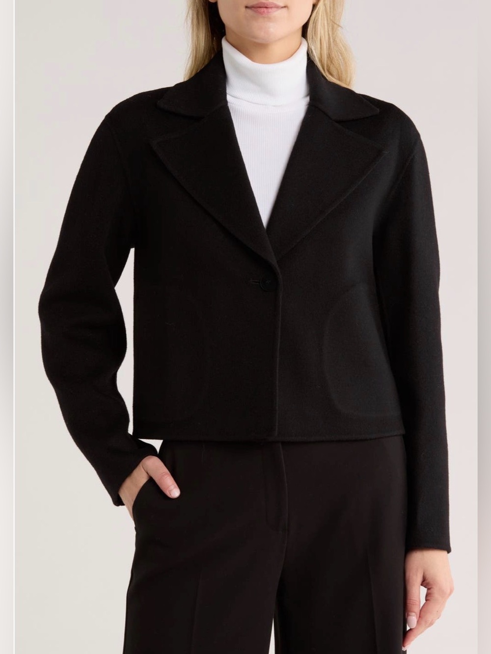 NWT THEORY Winsome 2 (aka Sileena) Wool/Cashmere Blazer Size L